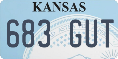 KS license plate 683GUT