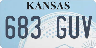 KS license plate 683GUV