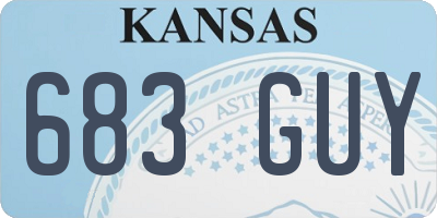 KS license plate 683GUY