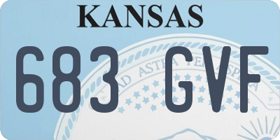 KS license plate 683GVF