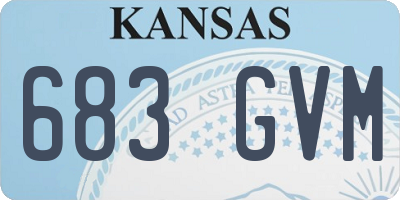 KS license plate 683GVM