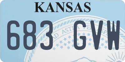 KS license plate 683GVW