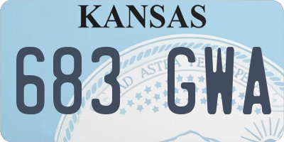 KS license plate 683GWA