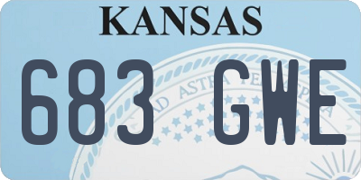 KS license plate 683GWE