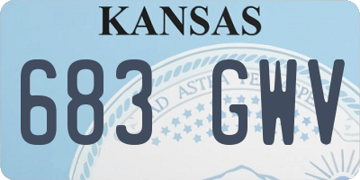 KS license plate 683GWV