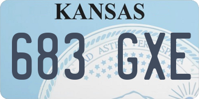 KS license plate 683GXE