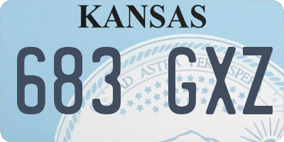 KS license plate 683GXZ