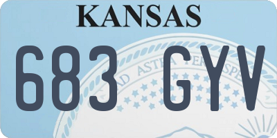 KS license plate 683GYV