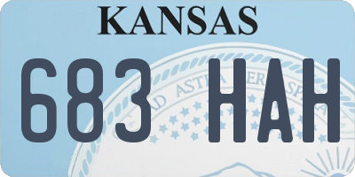 KS license plate 683HAH
