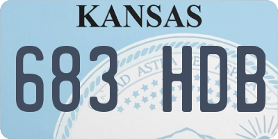 KS license plate 683HDB