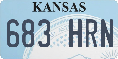 KS license plate 683HRN