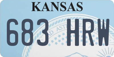 KS license plate 683HRW