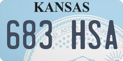 KS license plate 683HSA