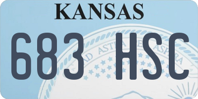 KS license plate 683HSC