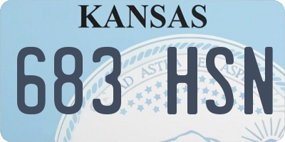KS license plate 683HSN