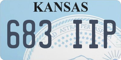 KS license plate 683IIP