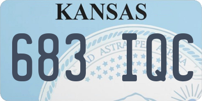 KS license plate 683IQC