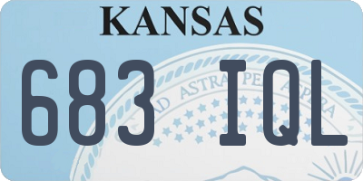 KS license plate 683IQL