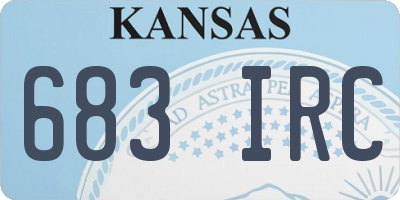 KS license plate 683IRC