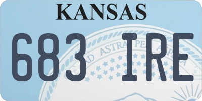 KS license plate 683IRE