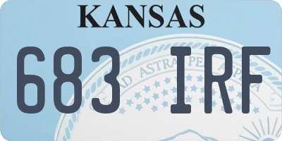 KS license plate 683IRF