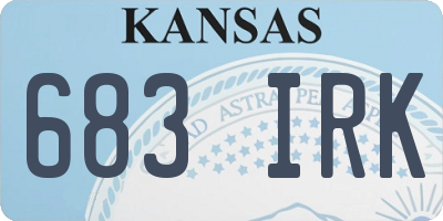KS license plate 683IRK
