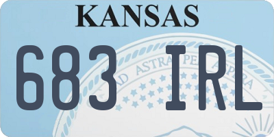 KS license plate 683IRL