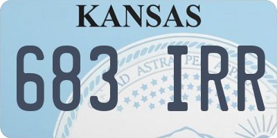 KS license plate 683IRR