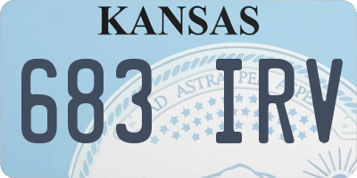 KS license plate 683IRV