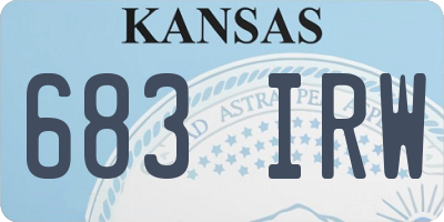 KS license plate 683IRW