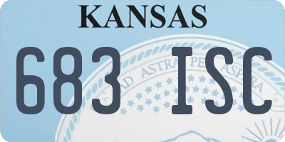 KS license plate 683ISC