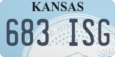 KS license plate 683ISG