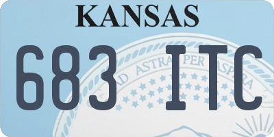 KS license plate 683ITC