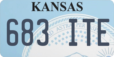 KS license plate 683ITE