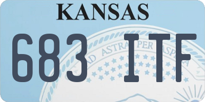 KS license plate 683ITF
