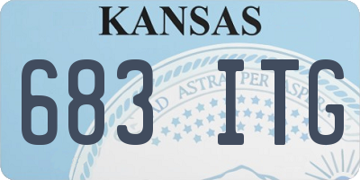 KS license plate 683ITG