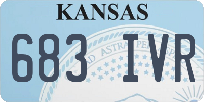 KS license plate 683IVR