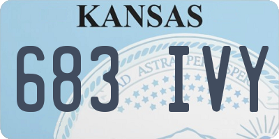 KS license plate 683IVY