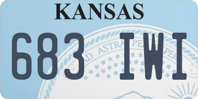 KS license plate 683IWI