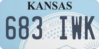 KS license plate 683IWK