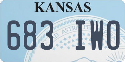 KS license plate 683IWO