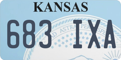 KS license plate 683IXA