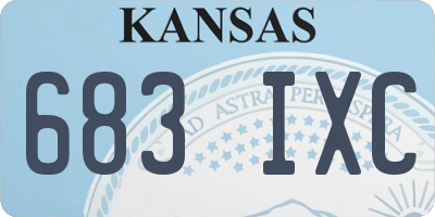 KS license plate 683IXC
