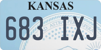 KS license plate 683IXJ