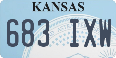 KS license plate 683IXW