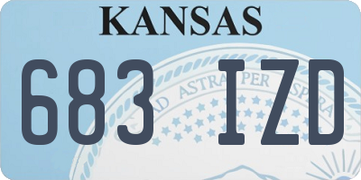 KS license plate 683IZD