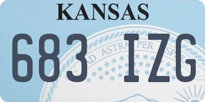 KS license plate 683IZG