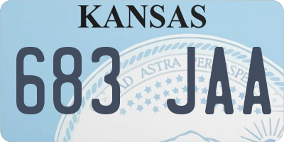 KS license plate 683JAA