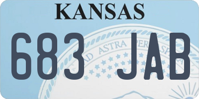 KS license plate 683JAB