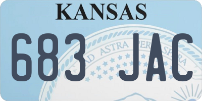 KS license plate 683JAC